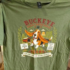 🐾 10 Years of Long Ears & Second Chances – Green T-Shirt